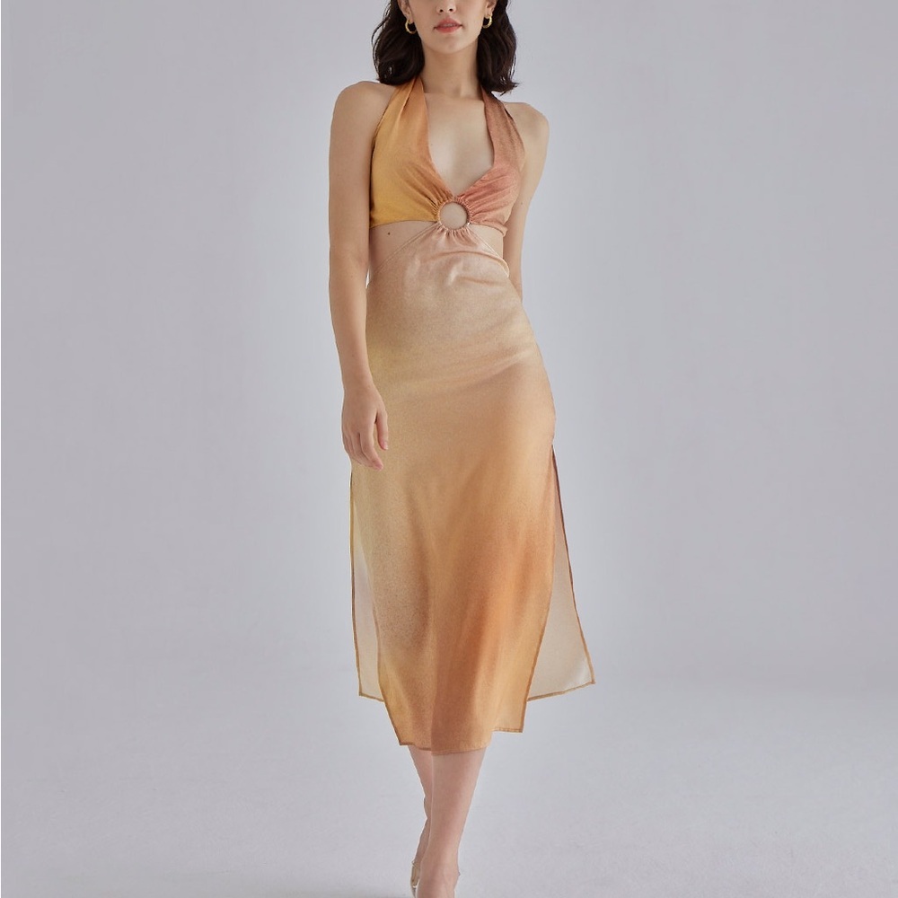 Silk Maison Gradient Halter Dress Small